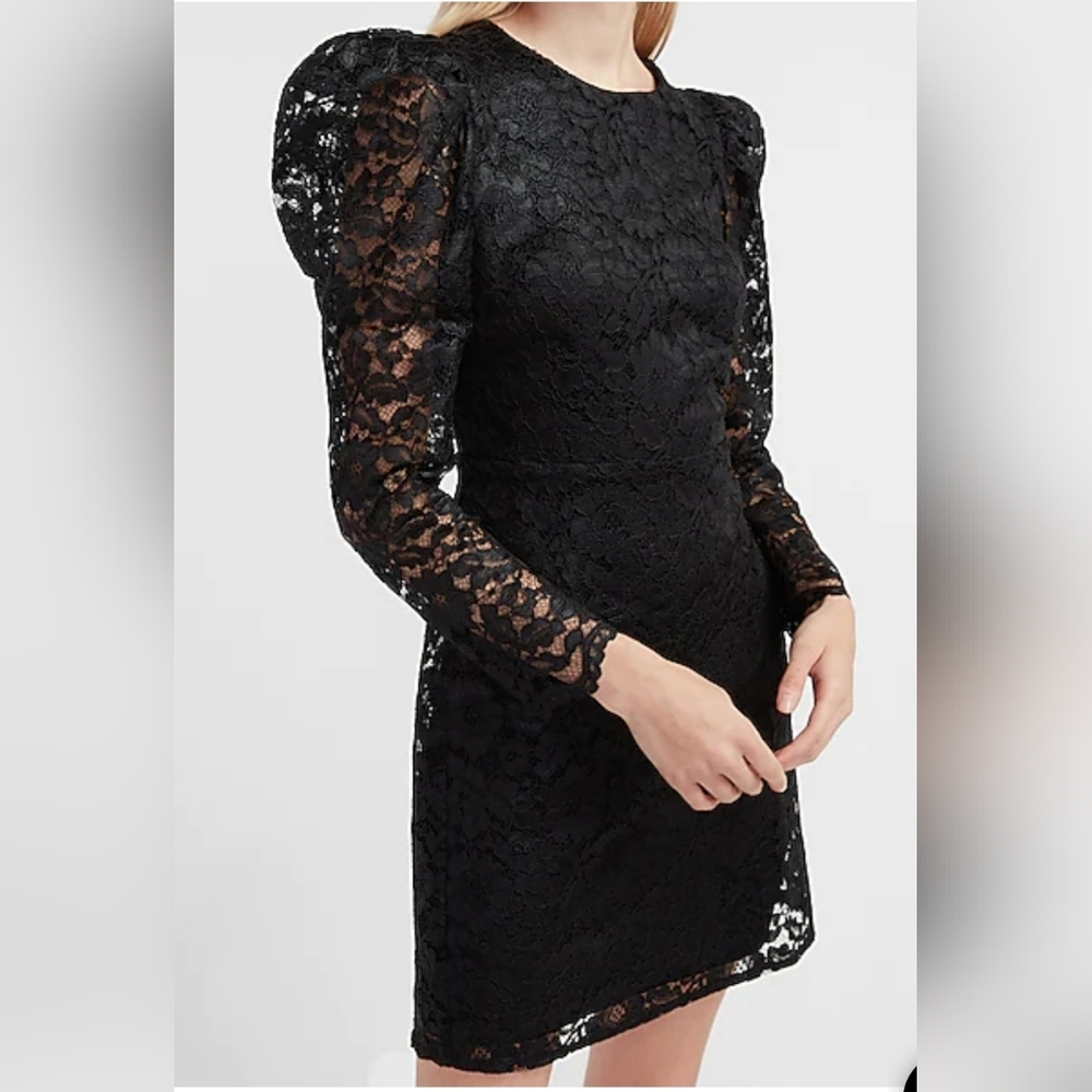 NWT Express Black Lace Dress